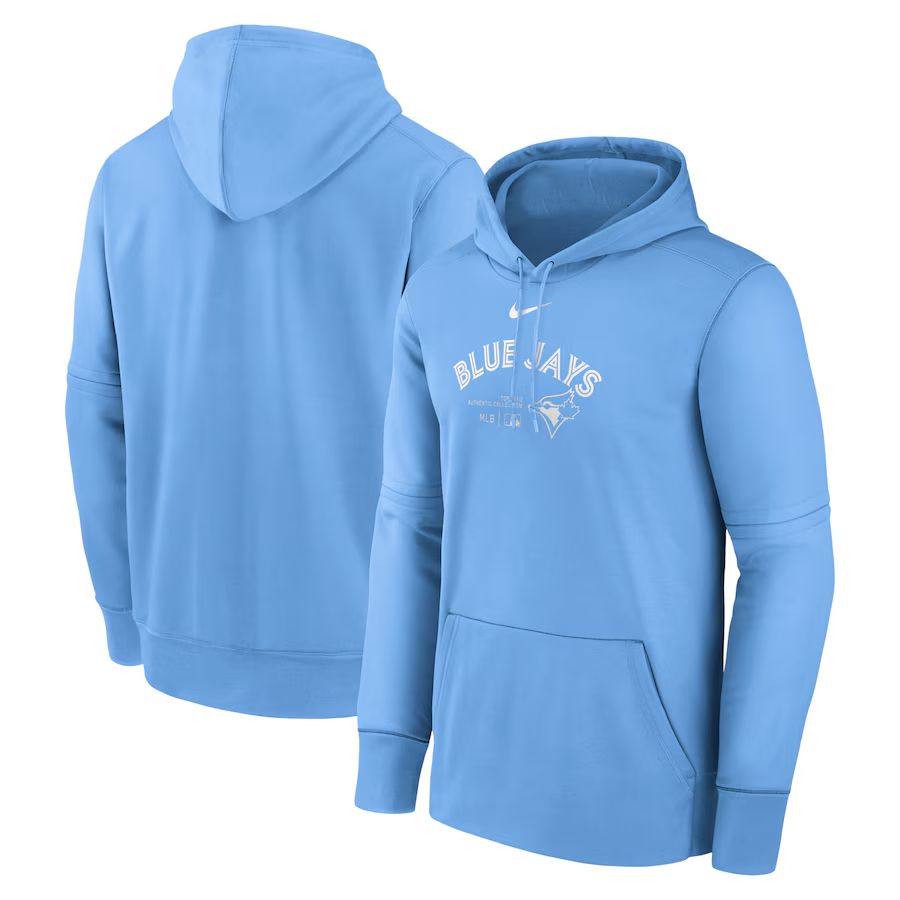 Men 2025 MLB Toronto Blue Jays Light blue Nike hoodie style 1